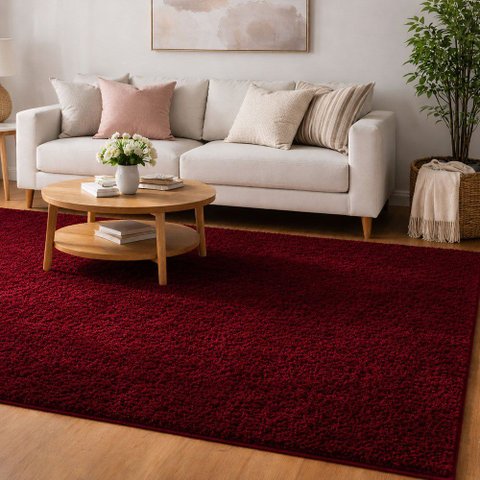 Tapete para Sala Milano Soft Rubi Antiderrapante:2.00 x 2.50