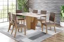Ver imagem 1 de Mesa de Jantar Vertice 160 6 Cad. Milla Amendoa - Henn