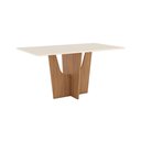 Ver imagem 3 de Mesa de Jantar Vertice 160 6 Cad. Milla Amendoa - Henn