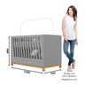 Berço Mini Cama Montessoriano 3 em 1 Alegria - Cinza - 5