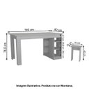 Ver mais imagens de Conjunto de Mesa 140cm com 4 Bancos e 3 Prateleiras - Montana