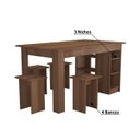 Ver imagem 7 de Conjunto de Mesa 140cm com 4 Bancos e 3 Prateleiras - Montana
