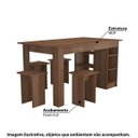 Ver imagem 2 de Conjunto de Mesa 140cm com 4 Bancos e 3 Prateleiras - Montana