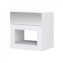 Ver imagem 1 de Mesa de Cabeceira com Espelho 1 Gaveta com Nicho 567 Complementos Carraro