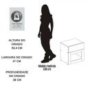 Ver imagem 2 de Mesa de Cabeceira com Espelho 1 Gaveta com Nicho 567 Complementos Carraro