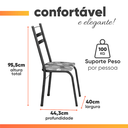 Ver imagem 4 de Conjunto de Mesa Itália New com 4 Cadeiras 1,00m Artefamol Dark/granito