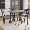 Conjunto de Mesa Itália New com 4 Cadeiras 1,00m Artefamol Dark/granito - 2