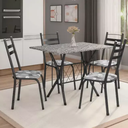 Ver imagem 2 de Conjunto de Mesa Itália New com 4 Cadeiras 1,00m Artefamol Dark/granito