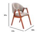 Ver imagem 5 de Kit 10 Cadeiras Sala Jantar Madeira Maciça Assento Estofado Cadeira Moderna Tecido Corino Cinza