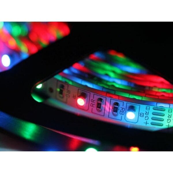 FITA LED RGB 5 M 3528 IP65 COM FONTE E CONTROLE- - 3