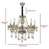 LUSTRE CANDELABRO 5 BRAÇOS CRISTAL AMBAR MARIA TEREZA - 4