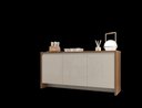 Ver imagem 2 de Buffet Sevilla 3 Portas C/ Gaveteiro Cedro/off White