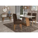 Ver imagem 1 de Conjunto Sala de Jantar Mesa Alana Retângular 4 Cadeiras Milena Cimol