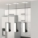 Ver imagem 2 de Kit 3 Pendentes Luminária Quadrado Industrial Inox F.elg