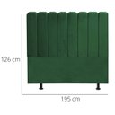 Ver imagem 3 de Cabeceira Nuvem Cama Box King 195 cm Alanis Suede Verde