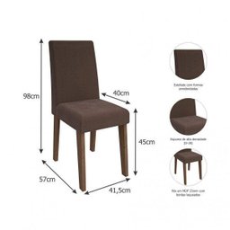 Conjunto Sala de Jantar Mesa Alana 6 Cadeiras Milena Cimol - 4 Conjunto Sala de Jantar Mesa Alana 6 Cadeiras Milena Cimol - 4