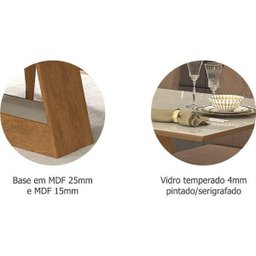 Conjunto Sala de Jantar Mesa Alana 6 Cadeiras Milena Cimol - 3 Conjunto Sala de Jantar Mesa Alana 6 Cadeiras Milena Cimol - 3