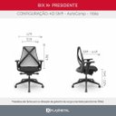 Ver imagem 4 de Cadeira Escritório Presidente Tela Bix-x+ Autocompensador Slider Braços 4d Shift Plaxmetal Preta