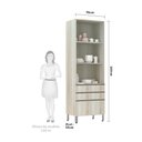 Ver imagem 3 de Paneleiro 70Cm Vidro Bronze Luci Legno Crema