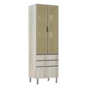 Ver imagem 1 de Paneleiro 70Cm Vidro Bronze Luci Legno Crema