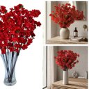 Ver imagem 6 de Kit 18 Flores Sakura Vermelha Artificial para Casamento Festa e Ambientes