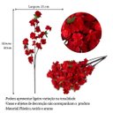 Ver imagem 2 de Kit 18 Flores Sakura Vermelha Artificial para Casamento Festa e Ambientes
