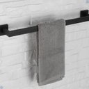 Ver imagem 6 de Kit Acessórios para Banheiro Aço Inox Acabamento Quadrado Preto Black Fosco 4 Peças