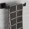 Kit Acessórios para Banheiro Aço Inox Acabamento Quadrado Preto Black Fosco 4 Peças - 11