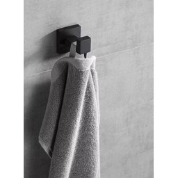 Kit Acessórios para Banheiro Aço Inox Acabamento Quadrado Preto Black Fosco 4 Peças - 2