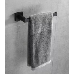 Kit Acessórios para Banheiro Aço Inox Acabamento Quadrado Preto Black Fosco 4 Peças - 3