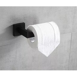 Kit Acessórios para Banheiro Aço Inox Acabamento Quadrado Preto Black Fosco 4 Peças - 5