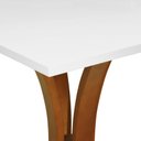 Ver imagem 3 de Mesa Bistrô Valencia Madeira Maciça e Tampo Quadrado - Amêndoa - Tampo 80x80 Laqueado Branco