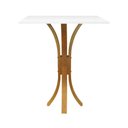 Ver imagem 2 de Mesa Bistrô Valencia Madeira Maciça e Tampo Quadrado - Amêndoa - Tampo 80x80 Laqueado Branco