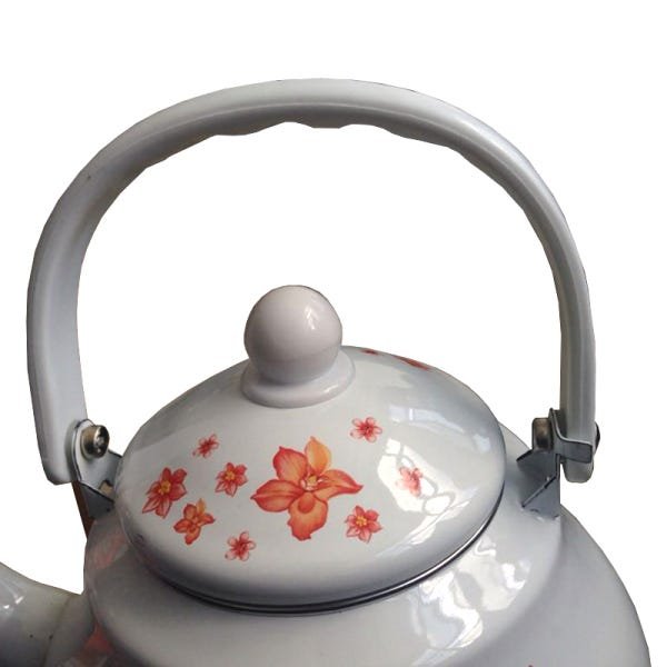 Chaleira Decorada Esmaltada Flores Decoração Cozinha 2,5L - 2