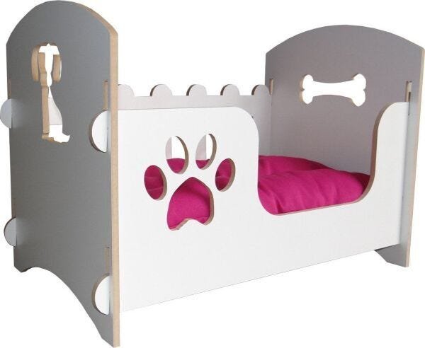 Berço de Luxo para Cães e Gatos - Rosa - 3