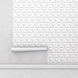 Papel De Parede Para Sala Quarto 3D Tijolo Gesso Triangular Com Laminação - 1