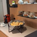 Ver imagem 7 de Fruteira de Mesa Preta Aramada Redonda 34,5cm Masutti Hélice Organize Cesta de Frutas Aço Carbono