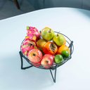 Ver imagem 4 de Fruteira de Mesa Preta Aramada Redonda 34,5cm Masutti Hélice Organize Cesta de Frutas Aço Carbono
