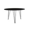 Mesa de Jantar Redonda 90cm Preta Clips 3 Pés com 4 Cadeiras Eames Eiffel Pretas Ferro Preto - 3