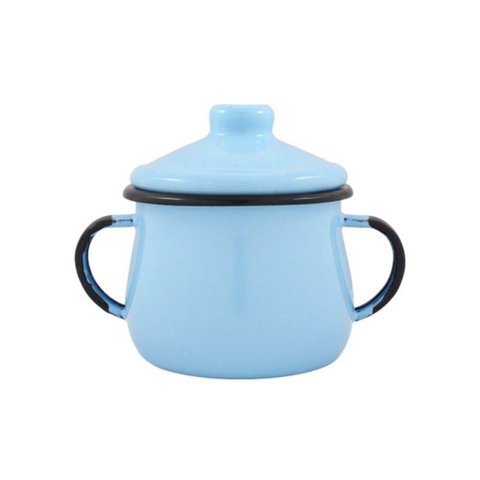 Açucareiro Esmaltado Azul Claro 380 Ml Ewel