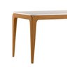 Mesa de Jantar para 4 Lugares 1,20m Tampo Mdf com Vidro Aurea Ypê/off White - New Ceval - 2