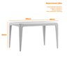 Mesa de Jantar para 4 Lugares 1,20m Tampo Mdf com Vidro Aurea Ypê/off White - New Ceval - 3