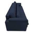 Ver imagem 7 de Sofá Retrátil Manual Sala de Estar Nolan Bipartido 414cm Conforto Premium em Couro Azul Marinho G58