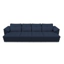 Ver imagem 6 de Sofá Retrátil Manual Sala de Estar Nolan Bipartido 414cm Conforto Premium em Couro Azul Marinho G58