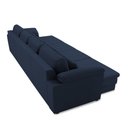 Ver mais imagens de Sofá Retrátil Manual Sala de Estar Nolan Bipartido 414cm Conforto Premium em Couro Azul Marinho G58
