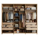 Ver imagem 4 de Guarda Roupa Casal 6 Portas com Espelho 100% MDF Dayton 274cm - Carvalho Off White