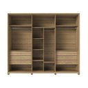 Ver imagem 5 de Guarda Roupa Casal 6 Portas com Espelho 100% MDF Dayton 274cm - Carvalho Off White