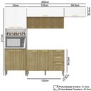Ver imagem 4 de Armário de Cozinha 5 Peças Urban04 Balcão sem Tampo 120cm K02 Freijó/Supremo - Mpozenato