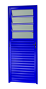 Ver imagem 1 de Porta Alumínio Basculante 80 Dir L25 V.Boreal Azul Brimak