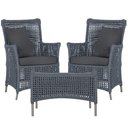 Ver imagem 1 de 2 Poltronas e 1 Mesa Igapó Alumínio Fendi Corda Náutica E11 Prata
